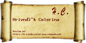 Hrivnák Celerina névjegykártya